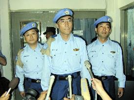 Three Japanese police officers arrive in E. Timor
